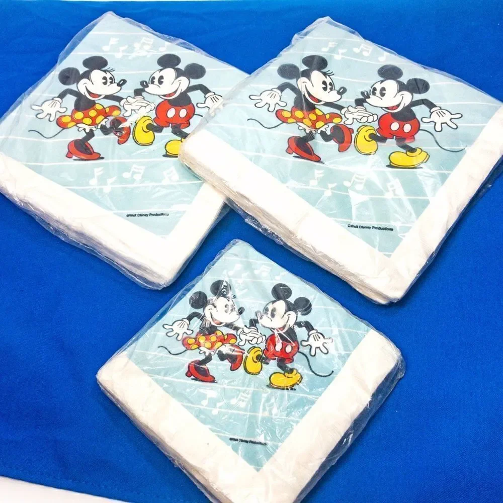 VTG Mickey/Minnie Mouse Party Napkins/Table Cover